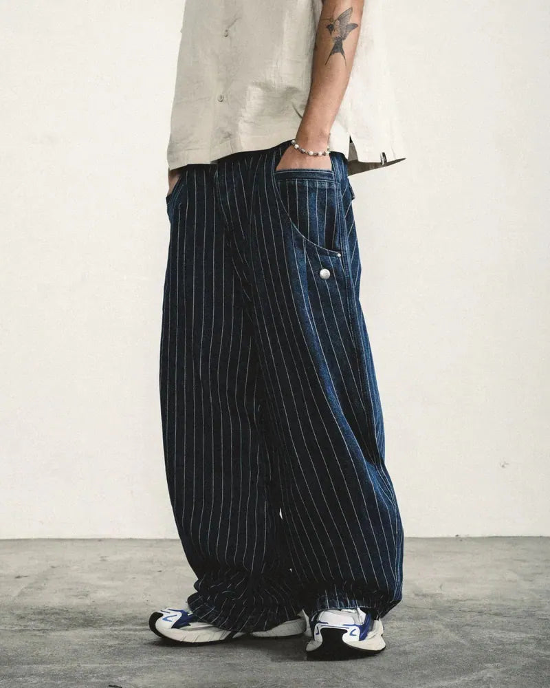 ARC STIRPED BALLOON DENIM