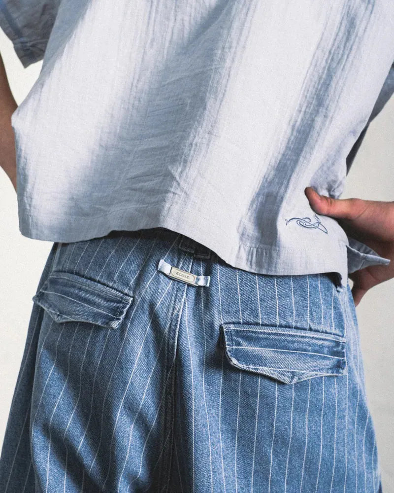 ARC STIRPED BALLOON DENIM
