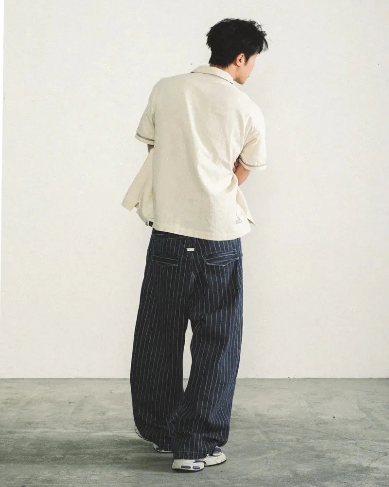 ARC STIRPED BALLOON DENIM