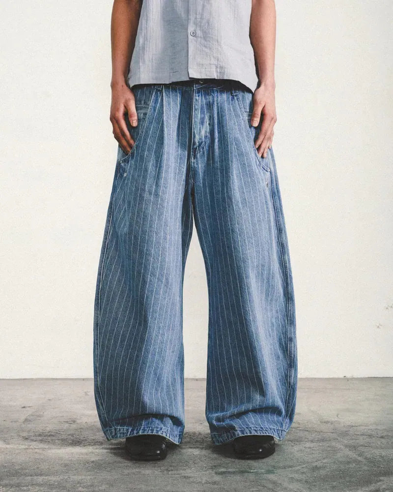 ARC STIRPED BALLOON DENIM