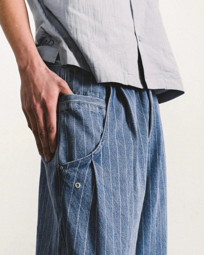 ARC STIRPED BALLOON DENIM