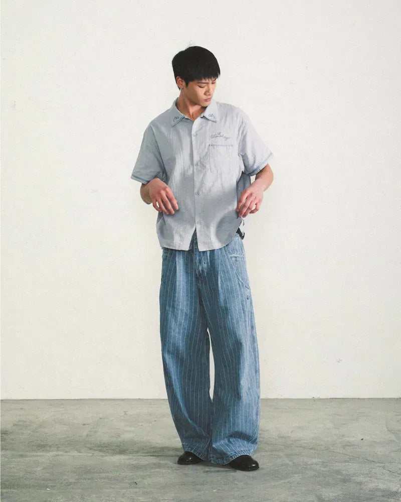 ARC STIRPED BALLOON DENIM