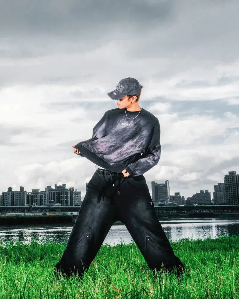 ARC THORN WASHED LOGO CREWNECK