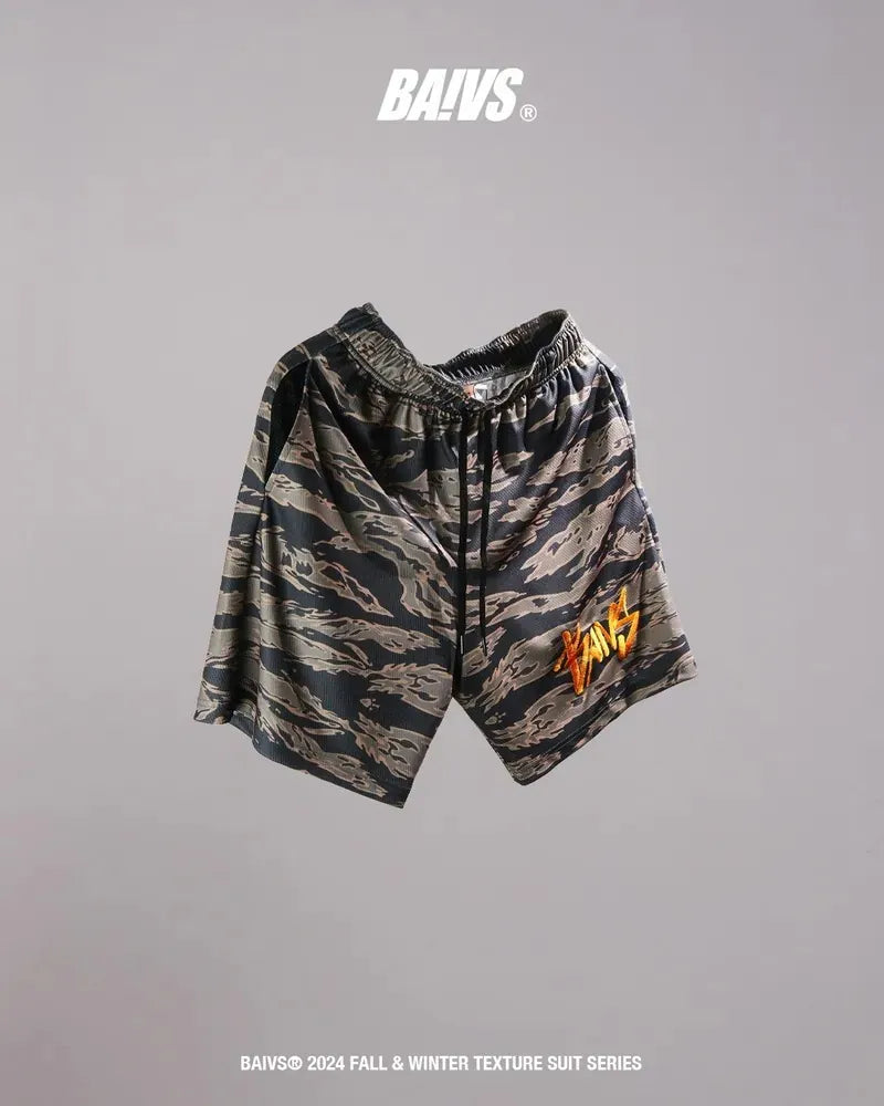 BAIVS 24AW Texture Shorts - 虎斑迷彩
