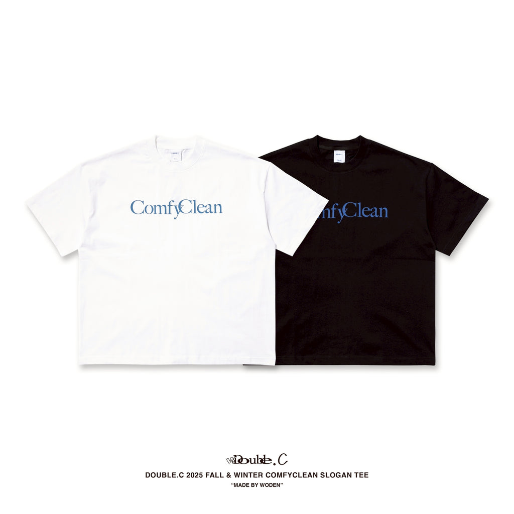 Double.C 2025 Fall & Winter ComfyClean Slogan Tee