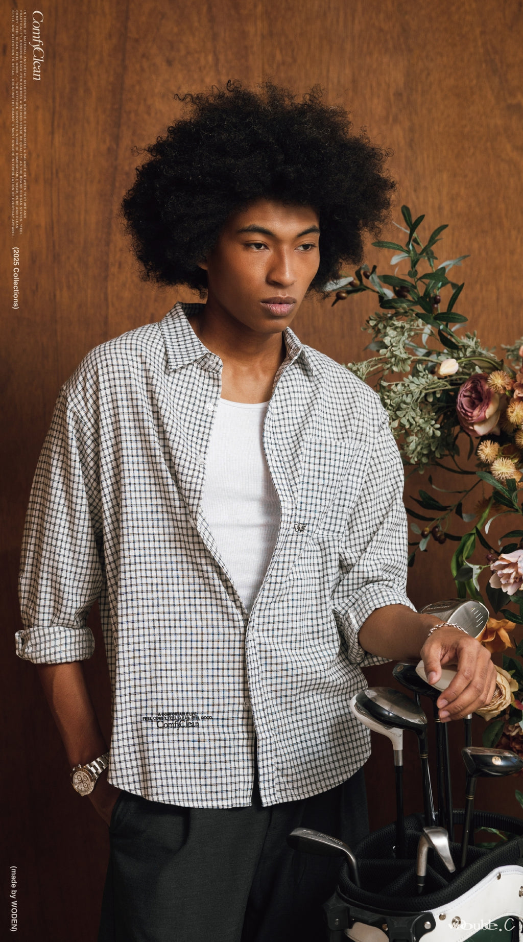 Double.C 2025 Fall & Winter Clean Plaid Shirt