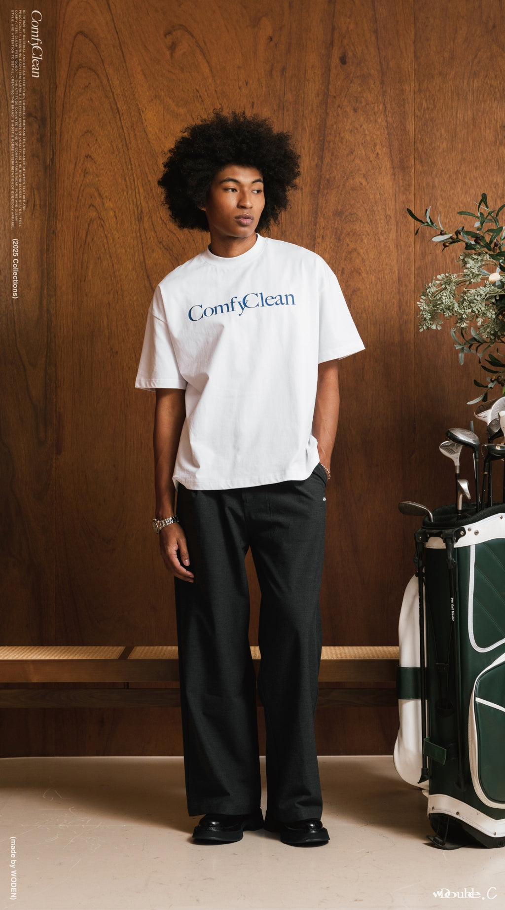 Double.C 2025 Fall & Winter ComfyClean Slogan Tee