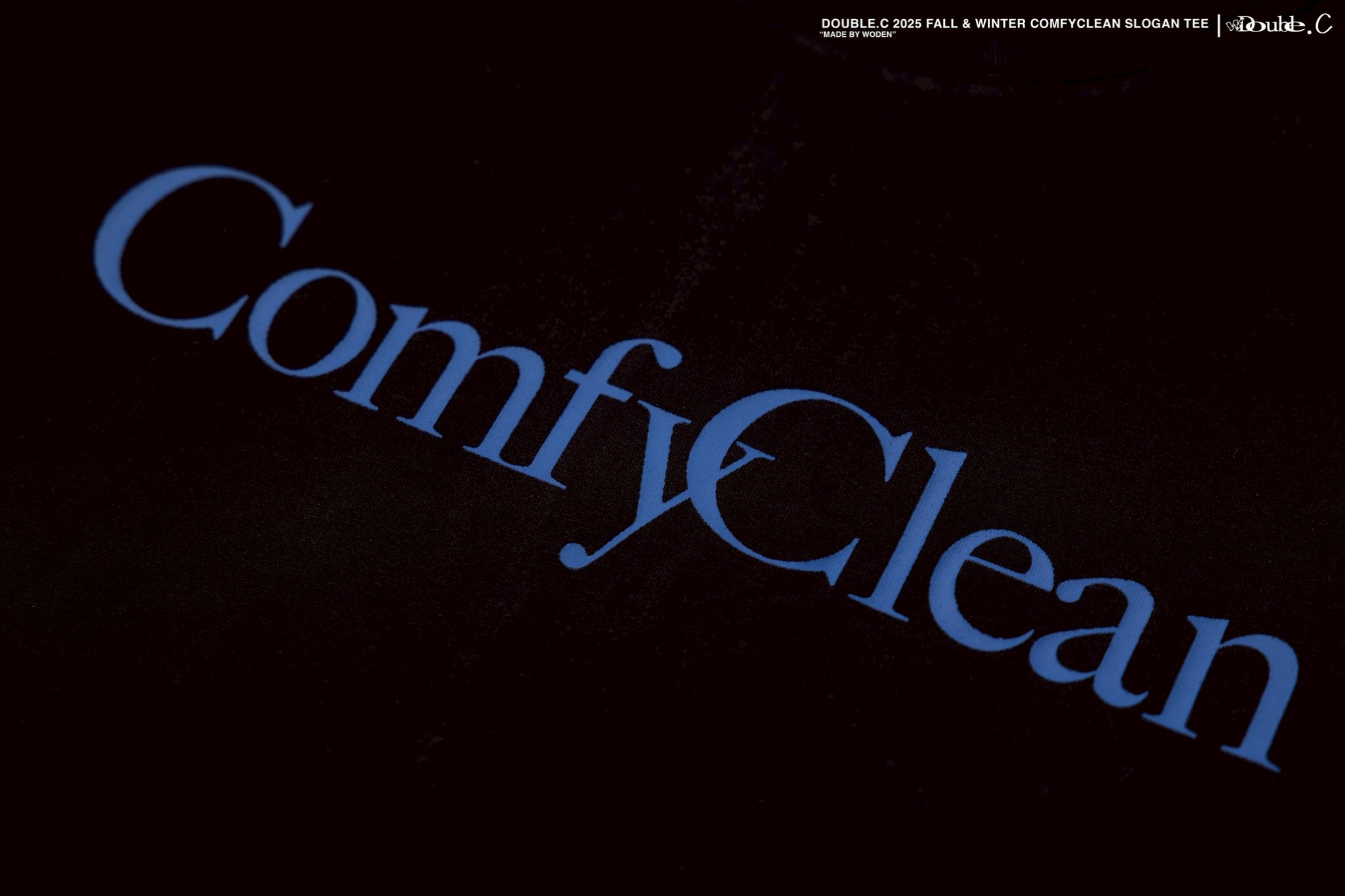 Double.C 2025 Fall & Winter ComfyClean Slogan Tee