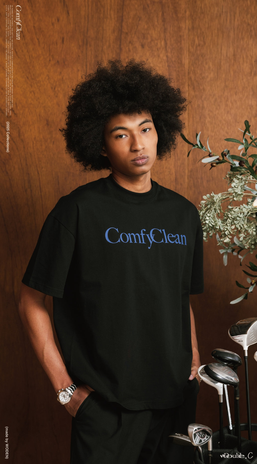 Double.C 2025 Fall & Winter ComfyClean Slogan Tee
