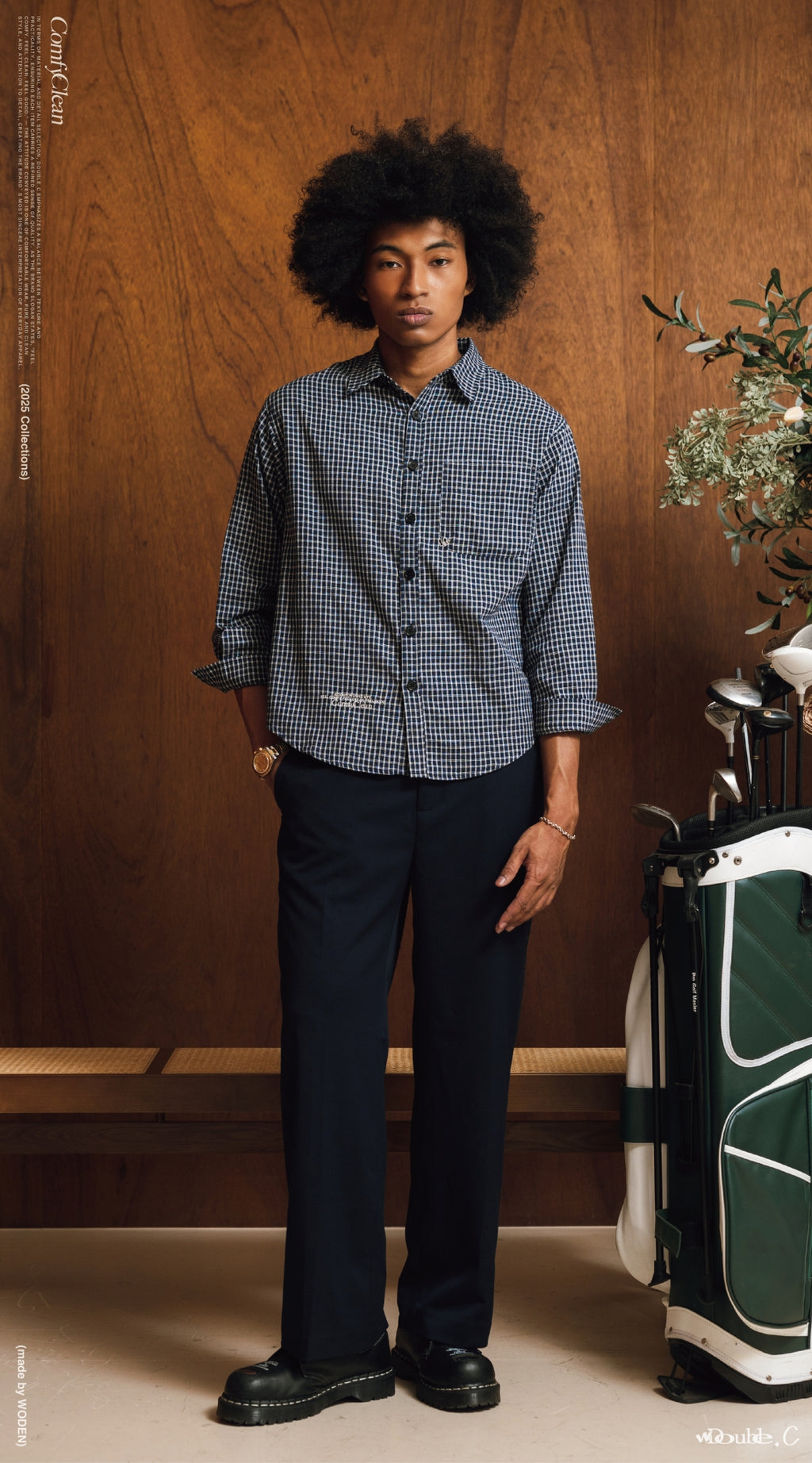 Double.C 2025 Fall & Winter Clean Plaid Shirt