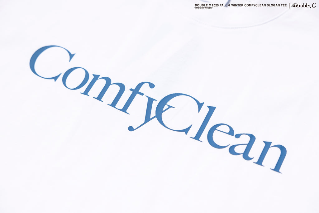 Double.C 2025 Fall & Winter ComfyClean Slogan Tee