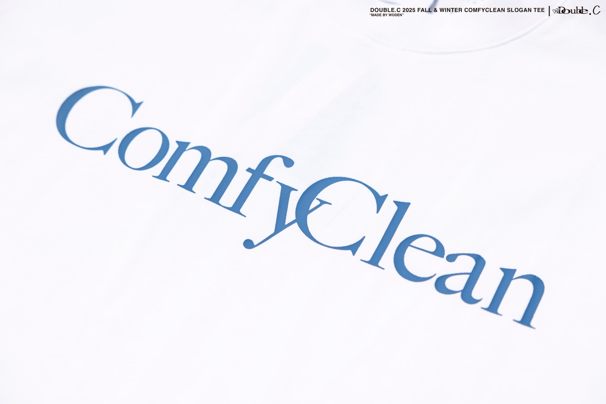 Double.C 2025 Fall & Winter ComfyClean Slogan Tee