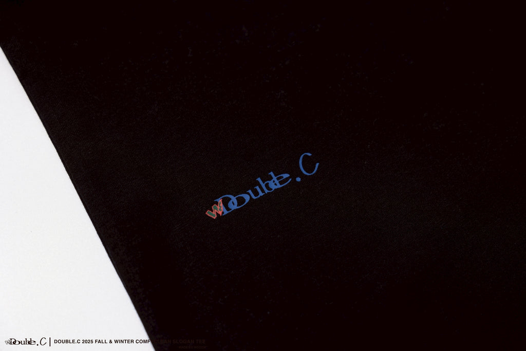Double.C 2025 Fall & Winter ComfyClean Slogan Tee