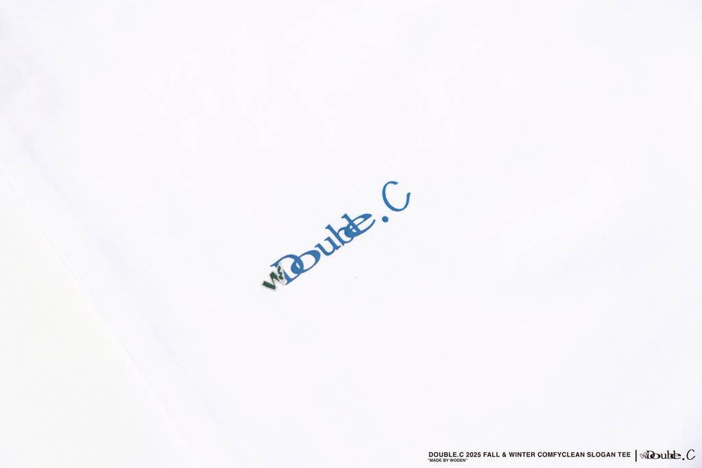 Double.C 2025 Fall & Winter ComfyClean Slogan Tee