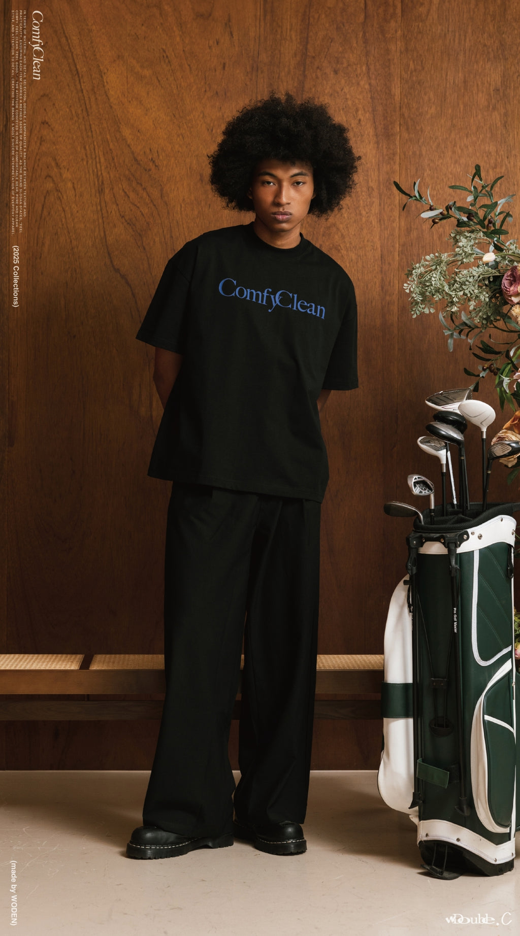 Double.C 2025 Fall & Winter ComfyClean Slogan Tee