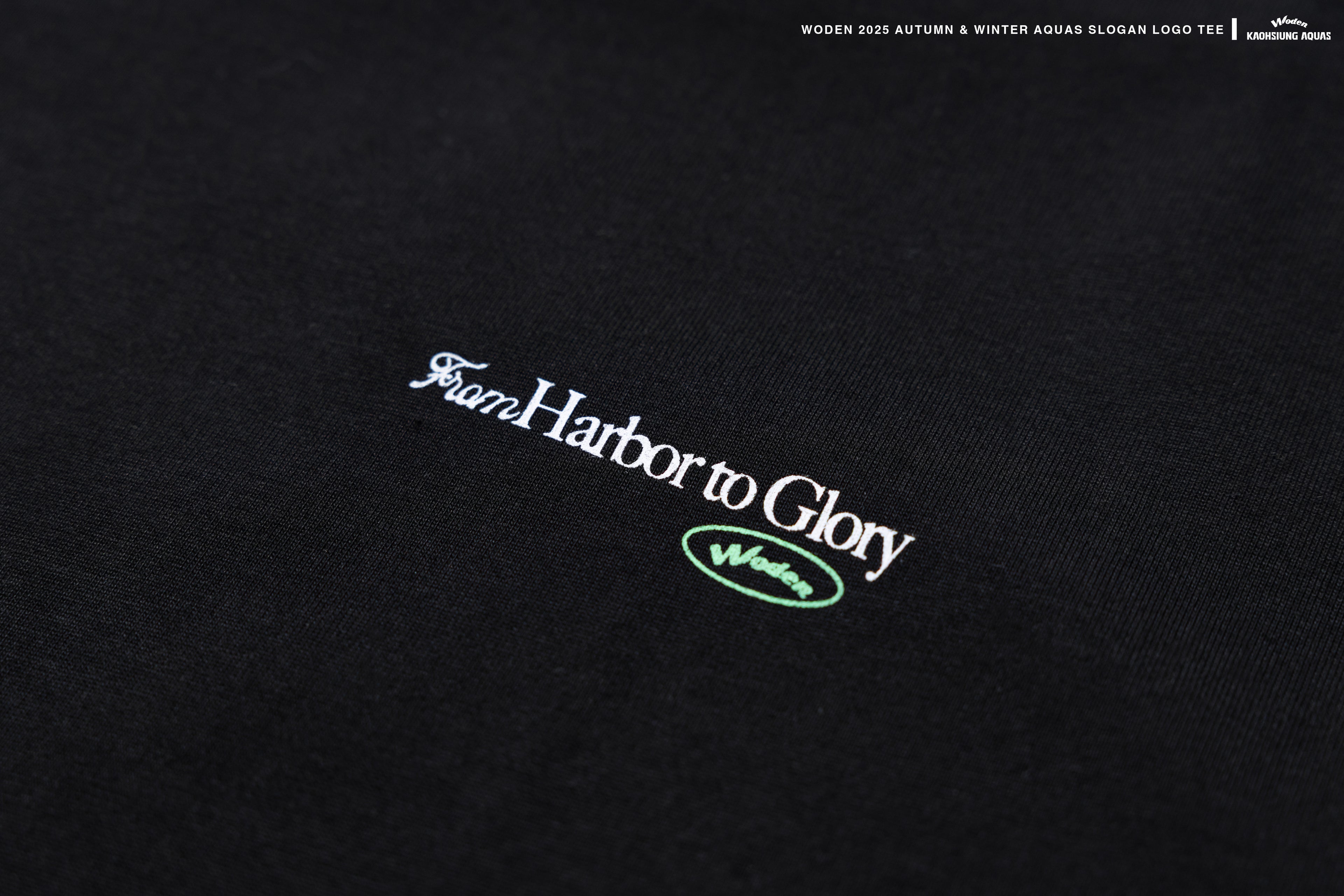 WODEN / AQUAS 2025 Autumn & Winter Slogan LOGO Tee