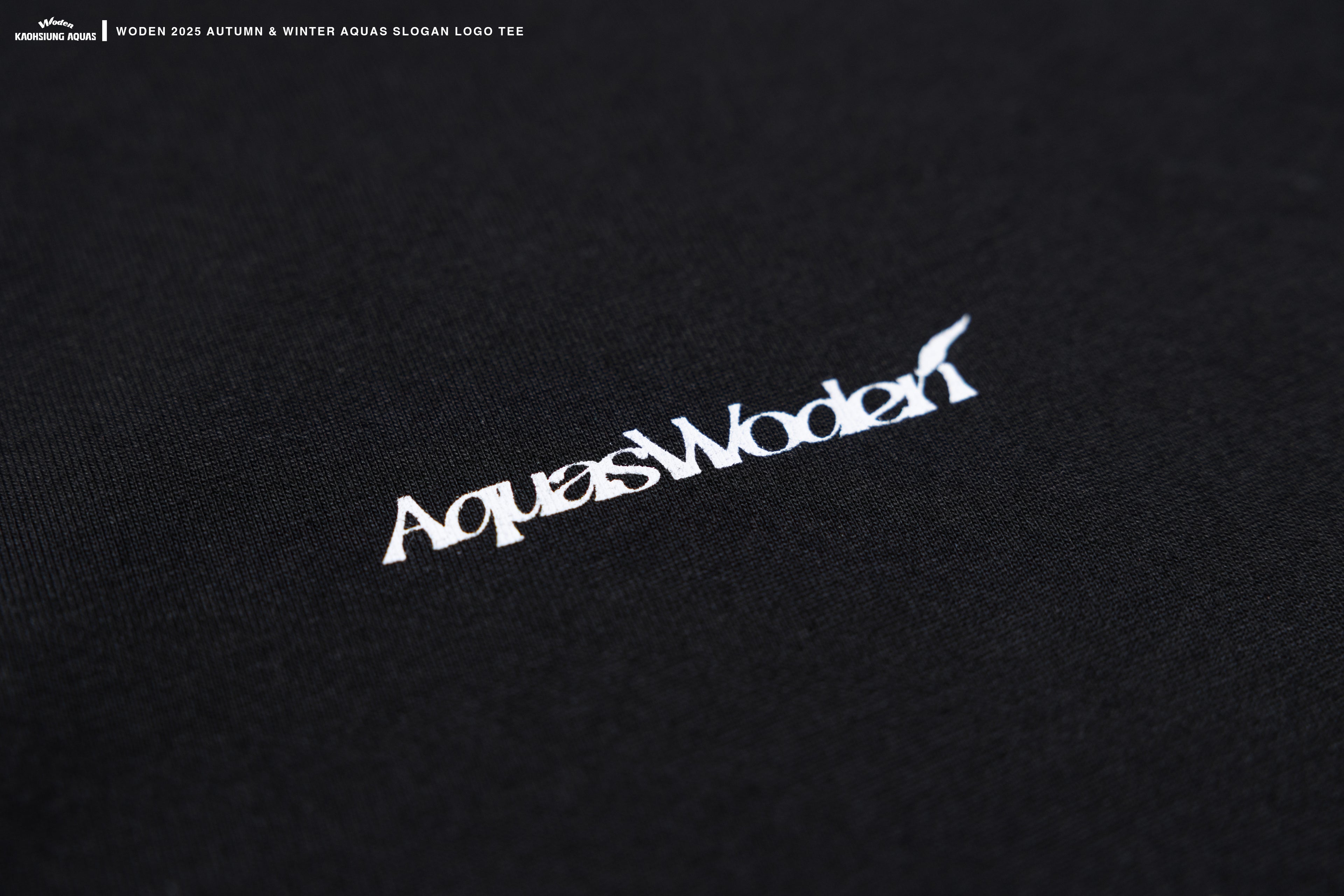 WODEN / AQUAS 2025 Autumn & Winter Slogan LOGO Tee