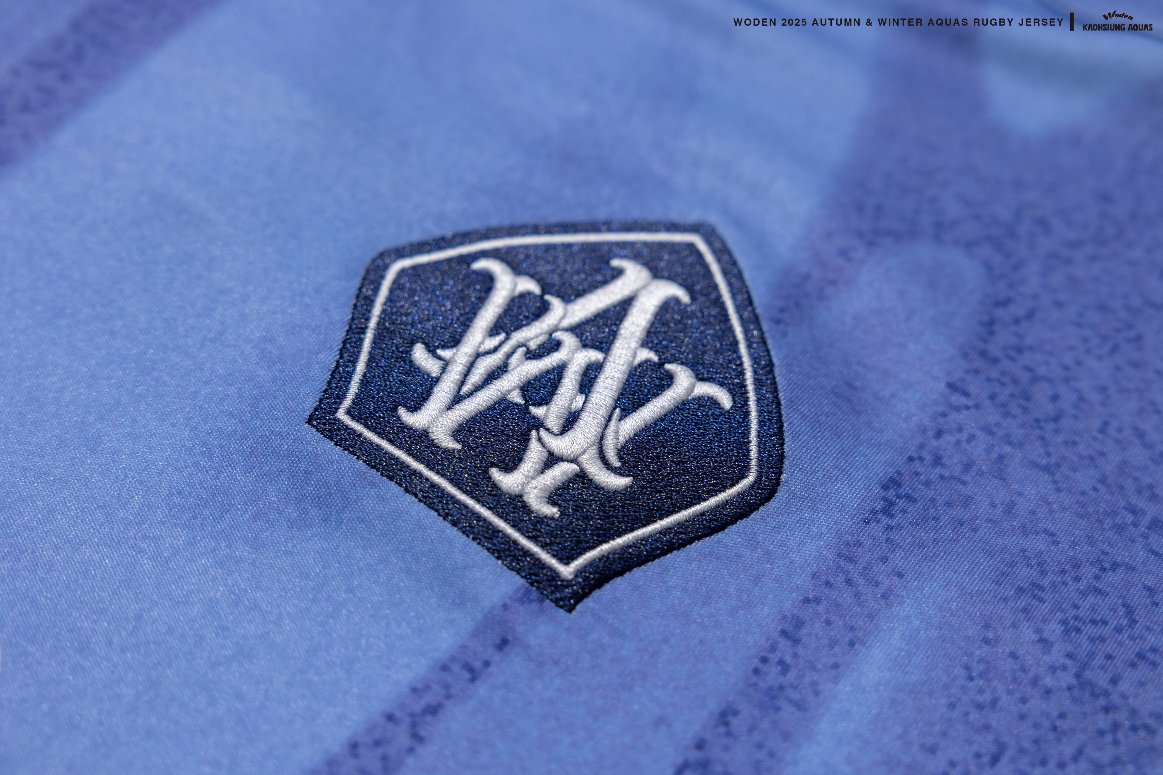 WODEN / AQUAS 2025 Autumn & Winter Wavy Pattern Rugby Jersey
