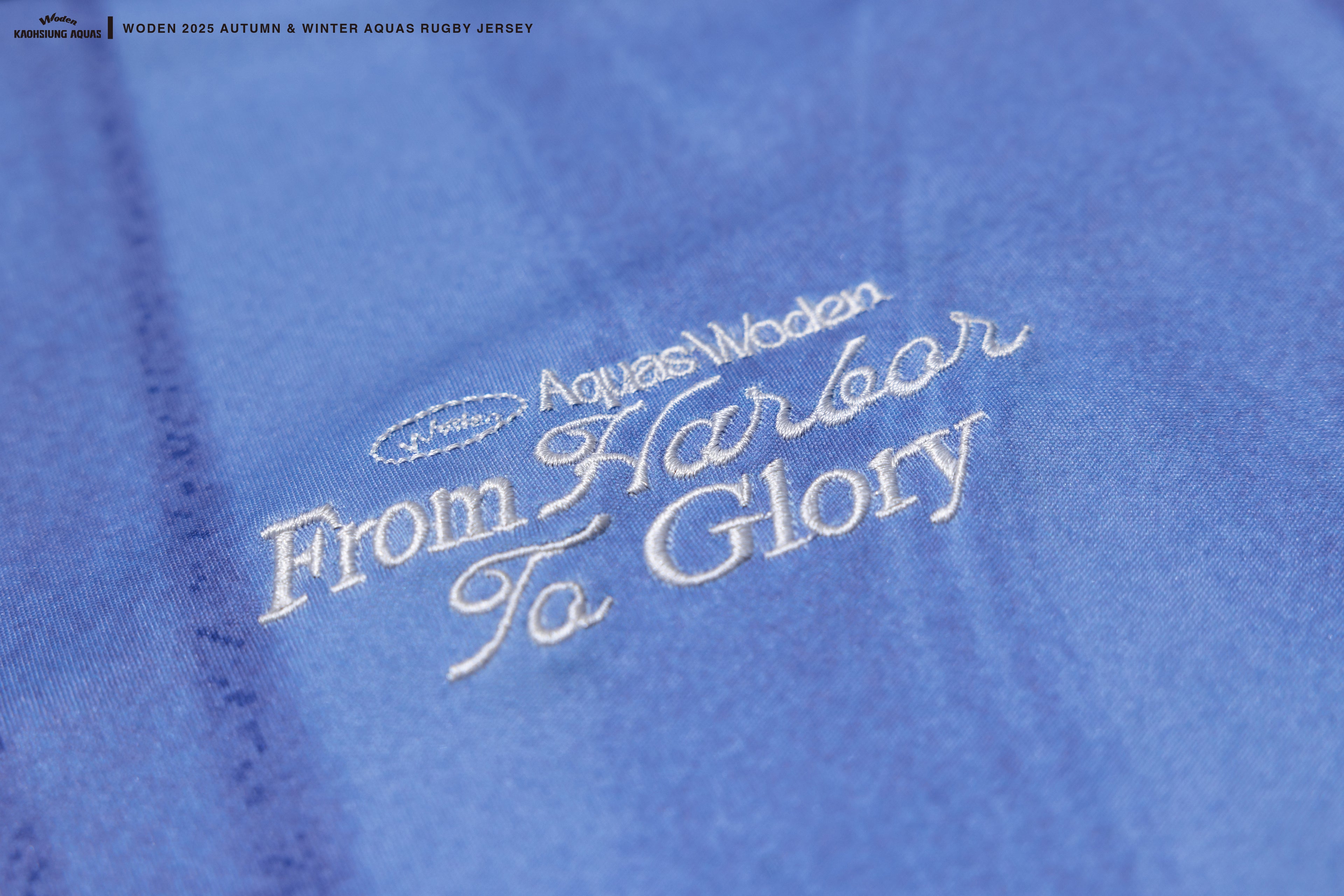 WODEN / AQUAS 2025 Autumn & Winter Wavy Pattern Rugby Jersey