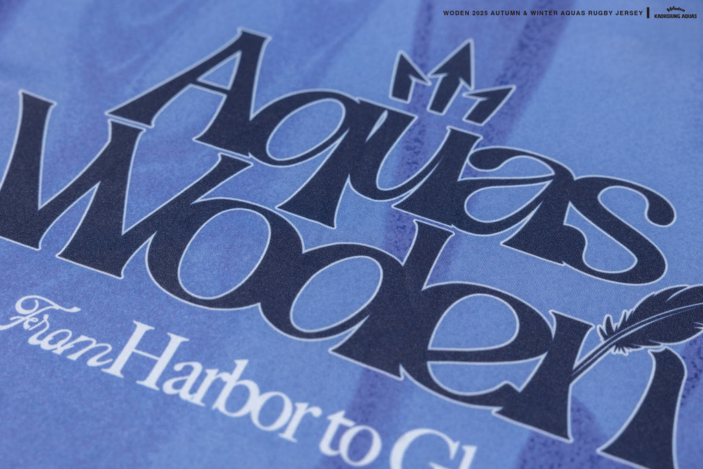 WODEN / AQUAS 2025 Autumn & Winter Wavy Pattern Rugby Jersey