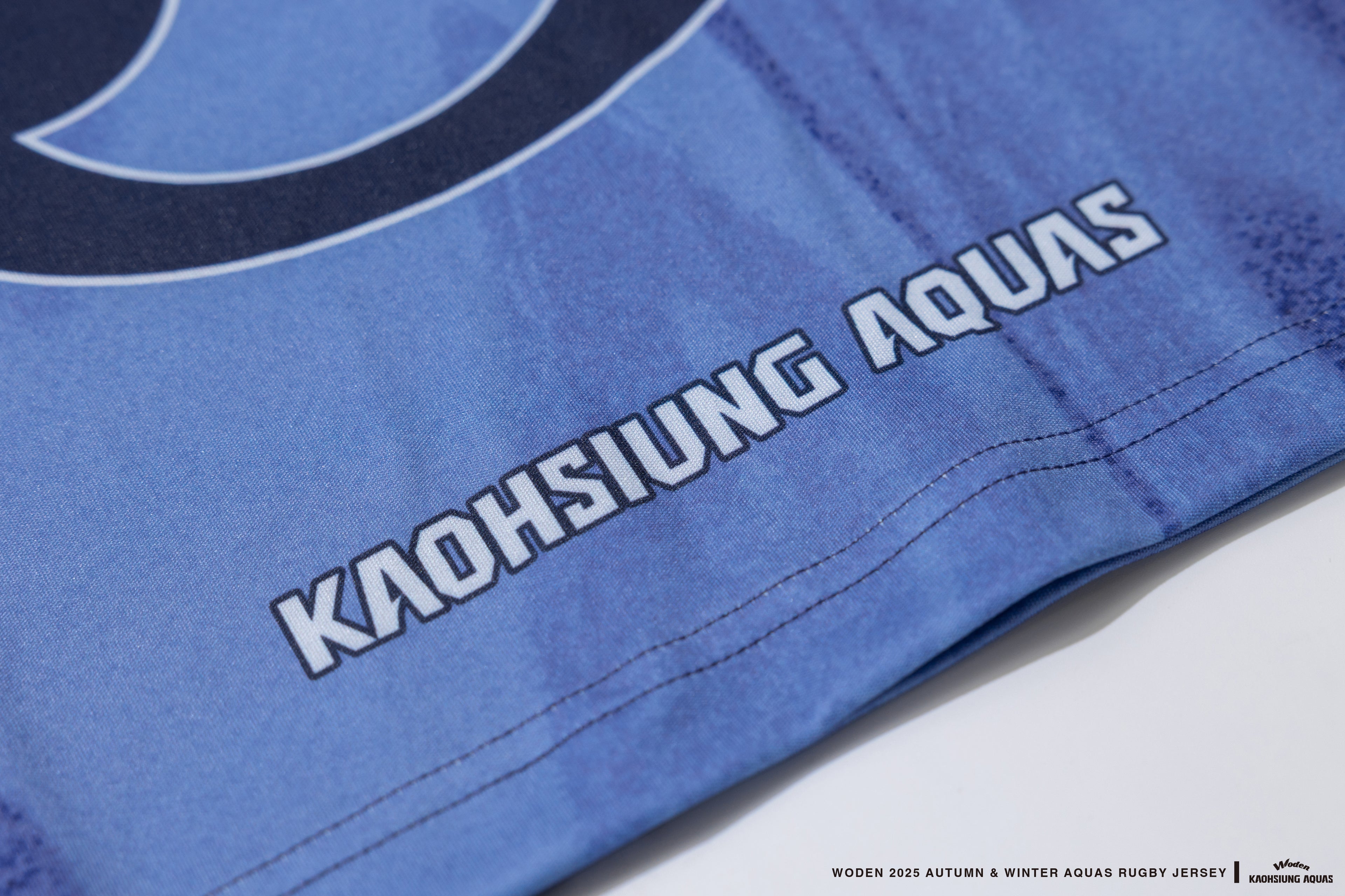 WODEN / AQUAS 2025 Autumn & Winter Wavy Pattern Rugby Jersey