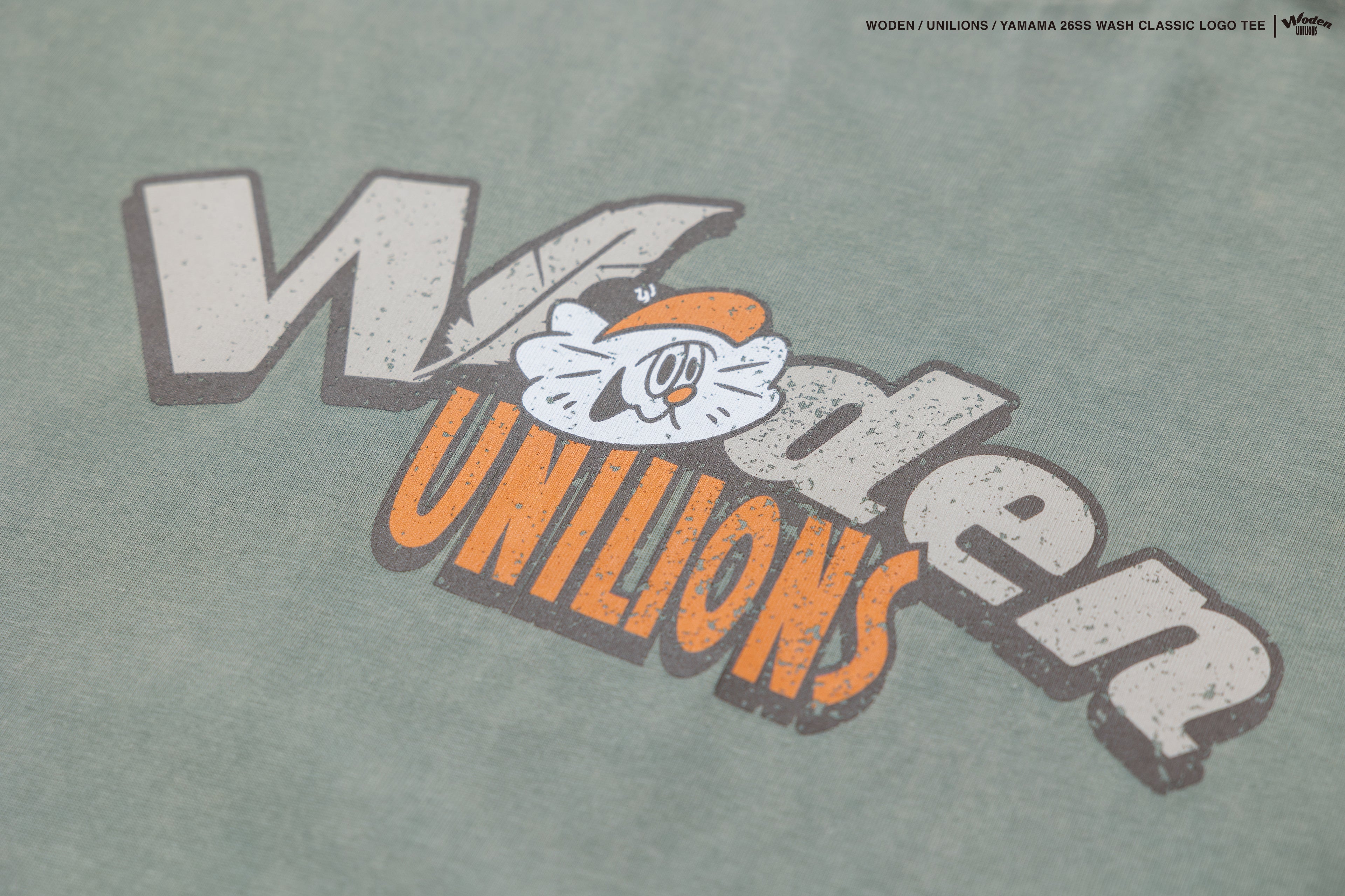 WODEN 2026 Spring & Summer 010 Unilions X YAMAMA  Wash Classic LOGO Tee