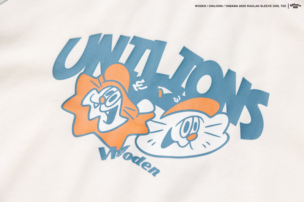 WODEN 2026 Spring & Summer 012 Unilions x Yamama Raglan sleeve GIRL Tee