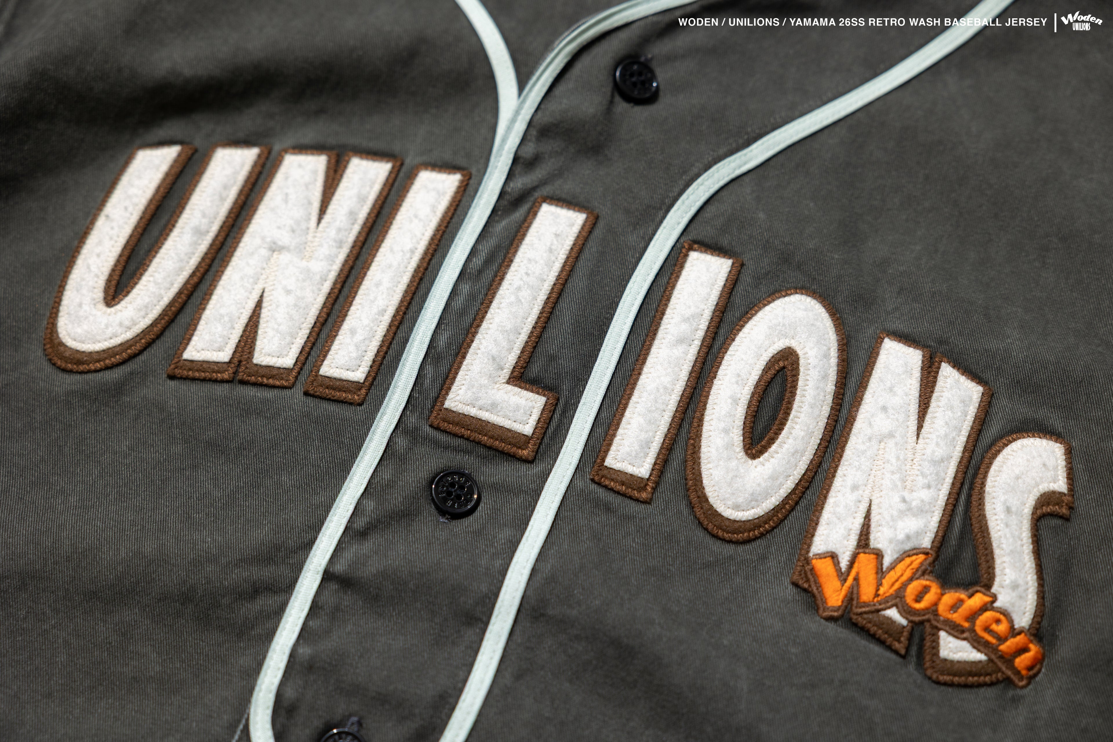 WODEN 2026 Spring & Summer 015 Unilions x Yamama Wash Baseball Jersey