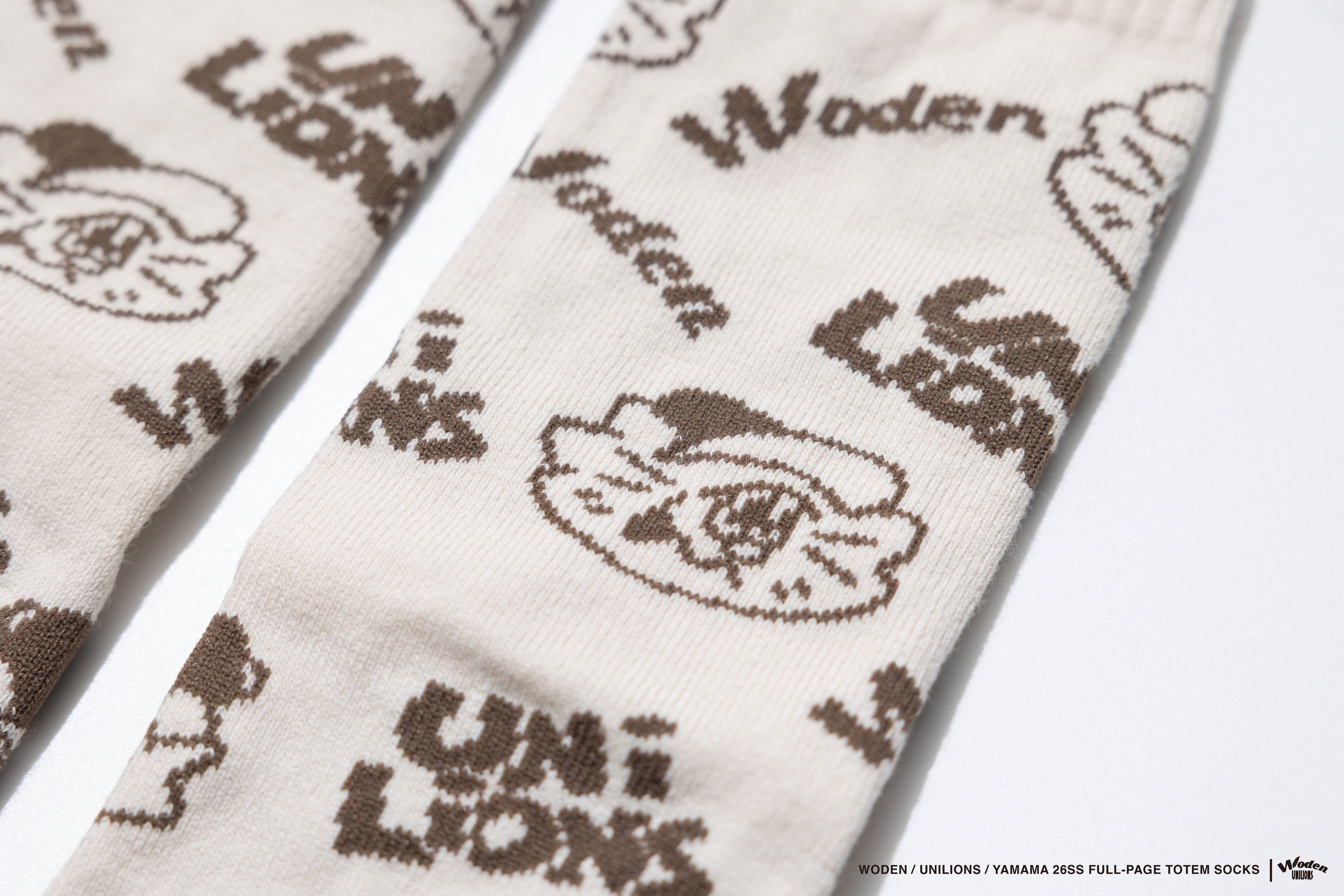 WODEN 2026 Spring & Summer 018 Unilions x Yamama Full-page totem Socks