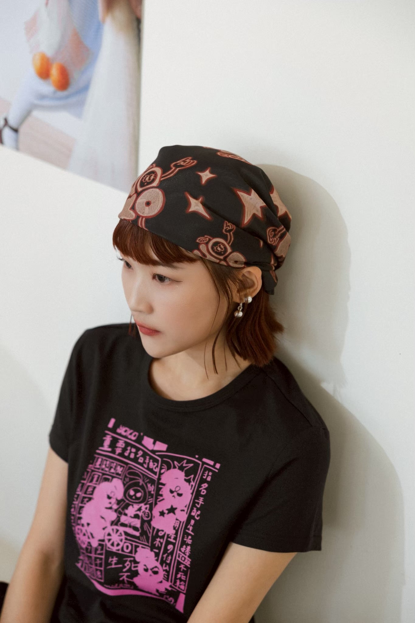 YOKO 25SS 塗鴉印花方巾