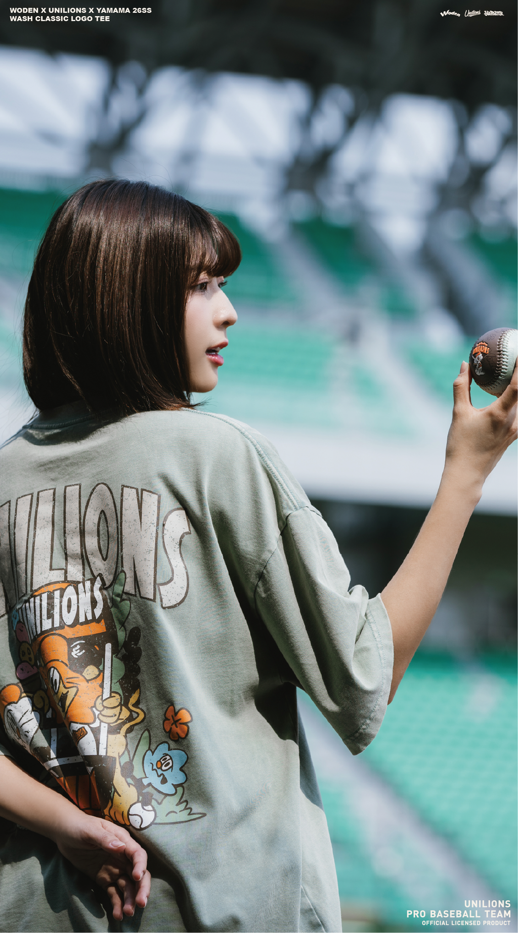 WODEN 2026 Spring & Summer 010 Unilions X YAMAMA  Wash Classic LOGO Tee