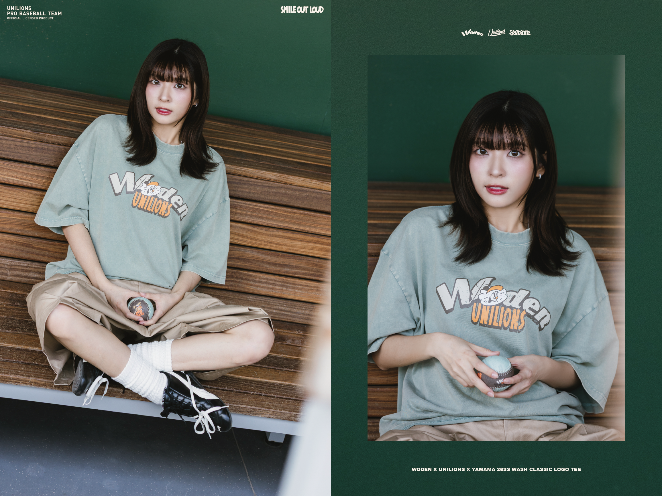 WODEN 2026 Spring & Summer 010 Unilions X YAMAMA  Wash Classic LOGO Tee