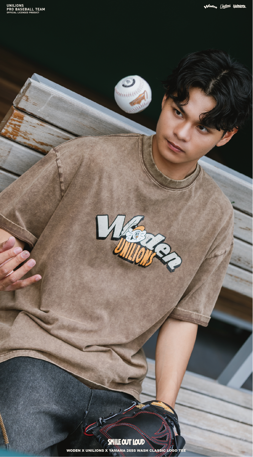 WODEN 2026 Spring & Summer 010 Unilions X YAMAMA  Wash Classic LOGO Tee