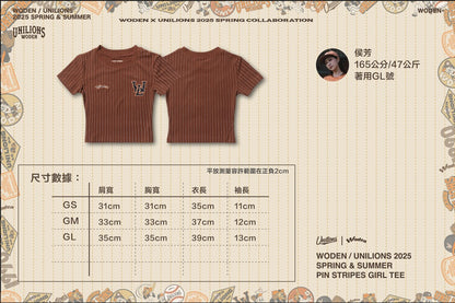 WODEN® X Unilions® 25SS  Pin stripes Girl Tee
