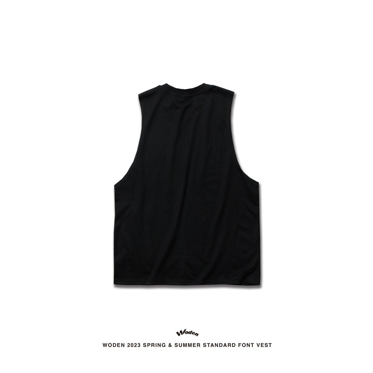 WODEN 2023 Spring & Summer 079 Standard Font Vest - 黑