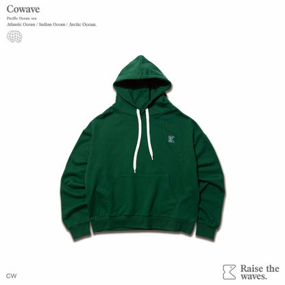 Cowave 2023-24 Fall & Winter Slogan font Hoodie 綠