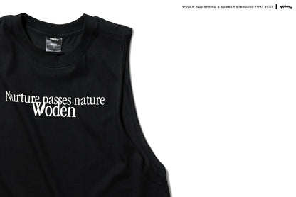 WODEN 2023 Spring & Summer 079 Standard Font Vest - 黑