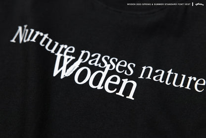 WODEN 2023 Spring & Summer 079 Standard Font Vest - 黑