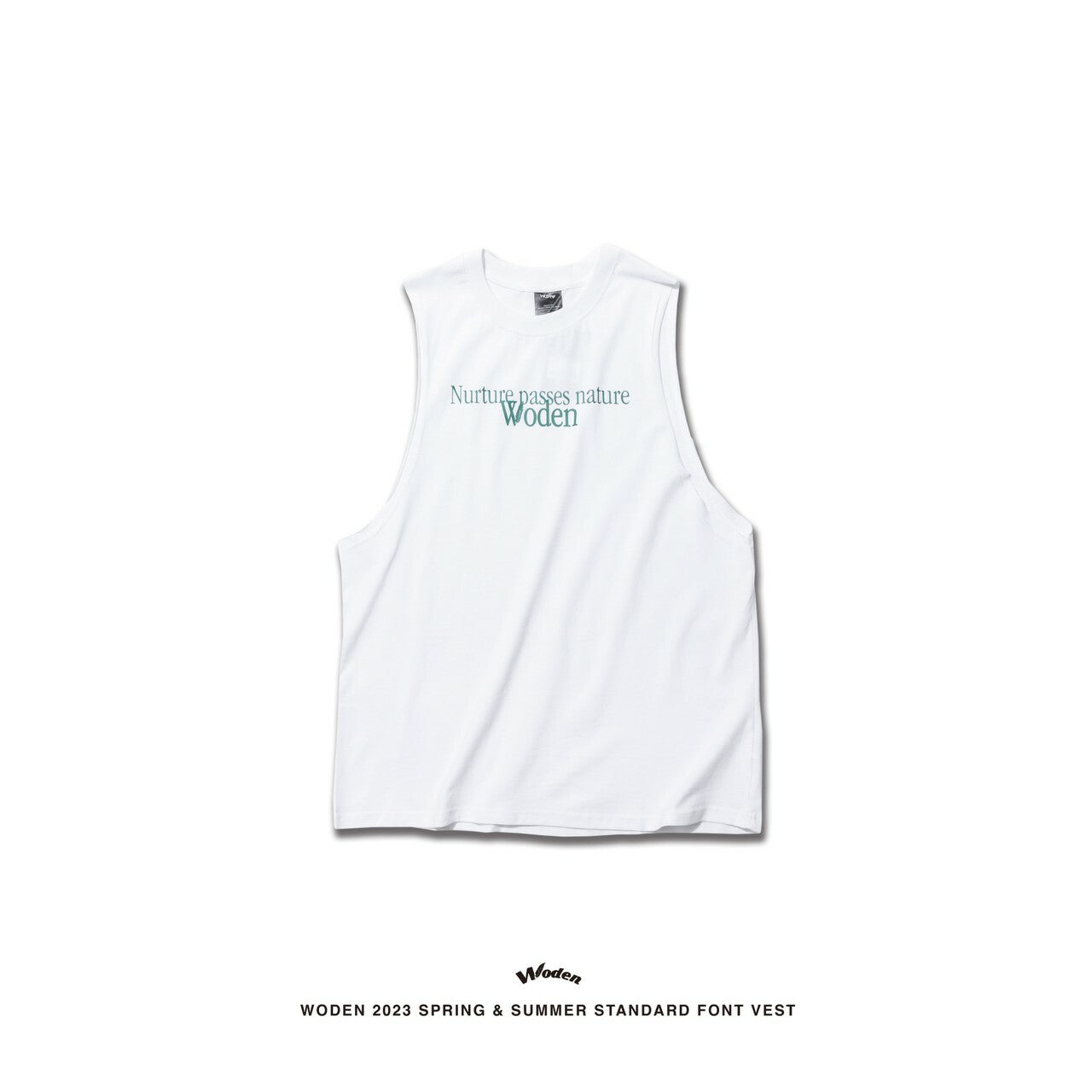 WODEN 2023 Spring & Summer 079 Standard Font Vest - 白