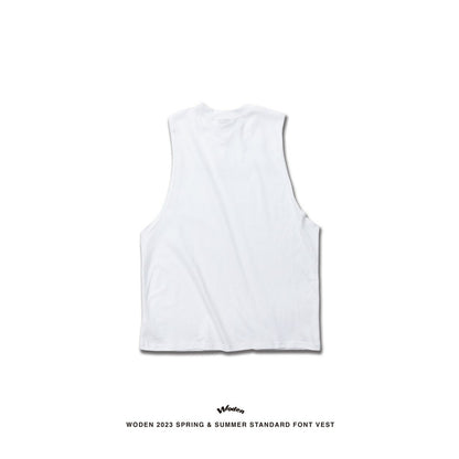 WODEN 2023 Spring & Summer 079 Standard Font Vest - 白