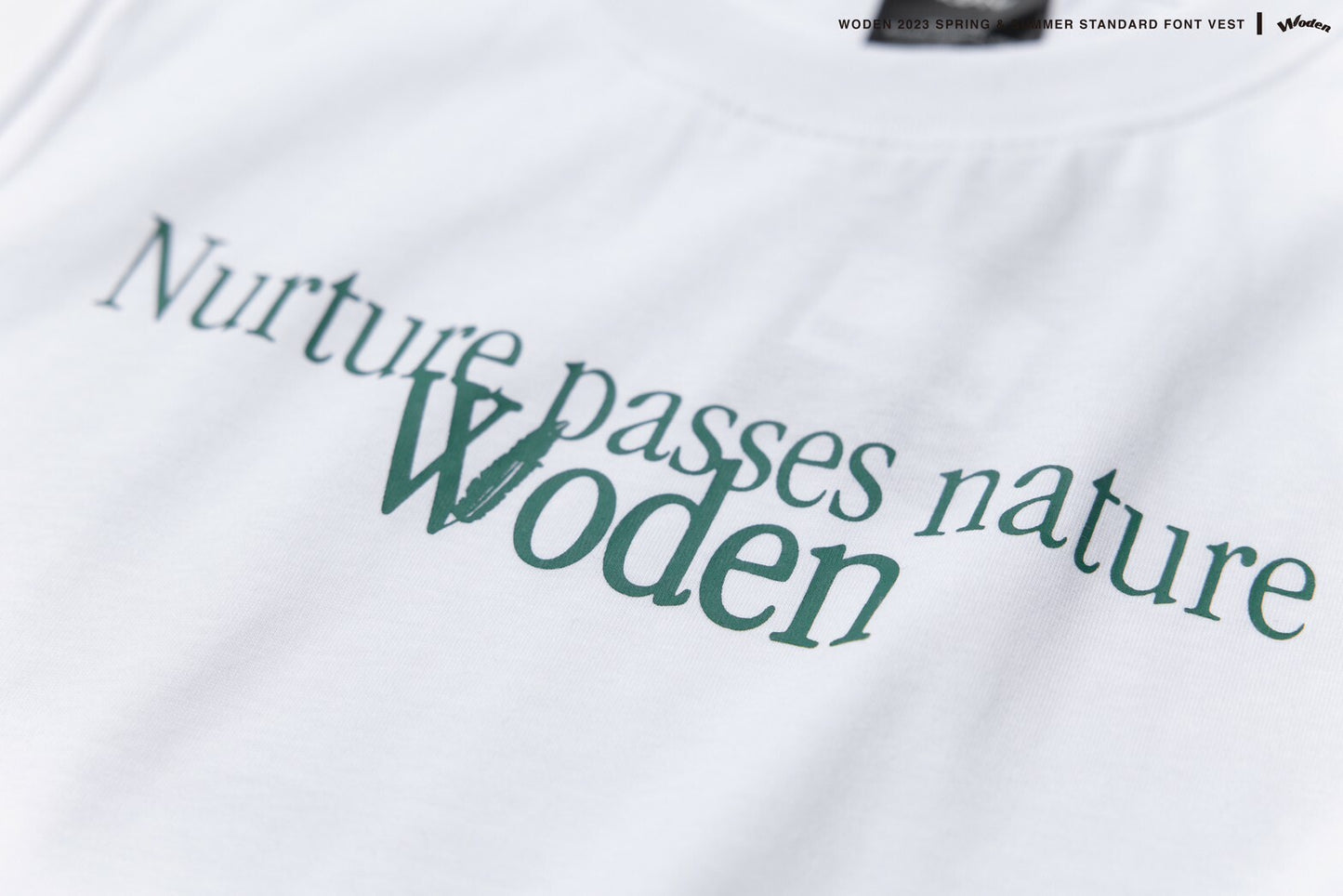 WODEN 2023 Spring & Summer 079 Standard Font Vest - 白