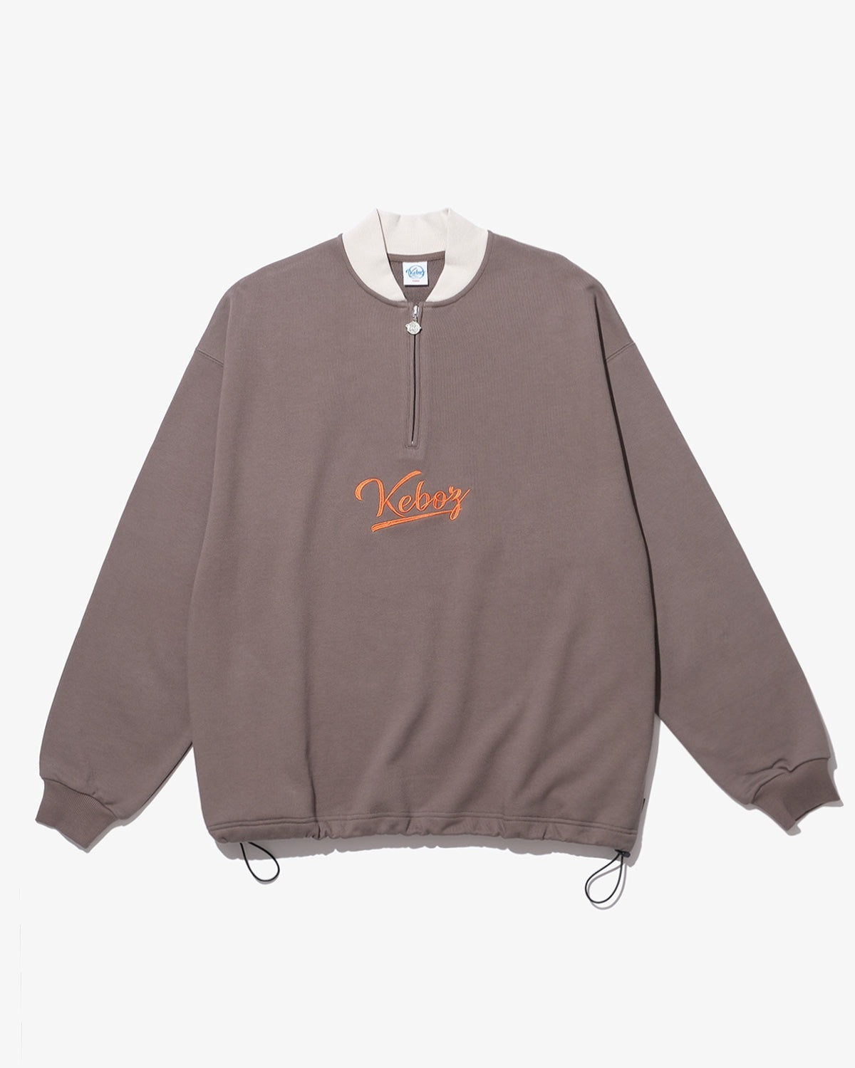 KEBOZ Half Zip Sweat Varsity Jacket