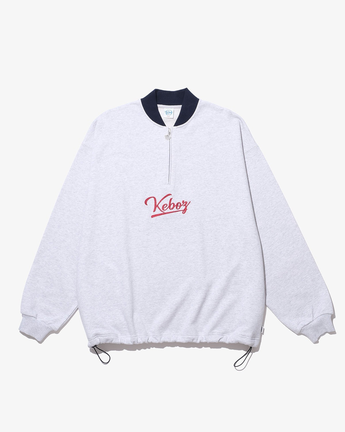 KEBOZ Half Zip Sweat Varsity Jacket