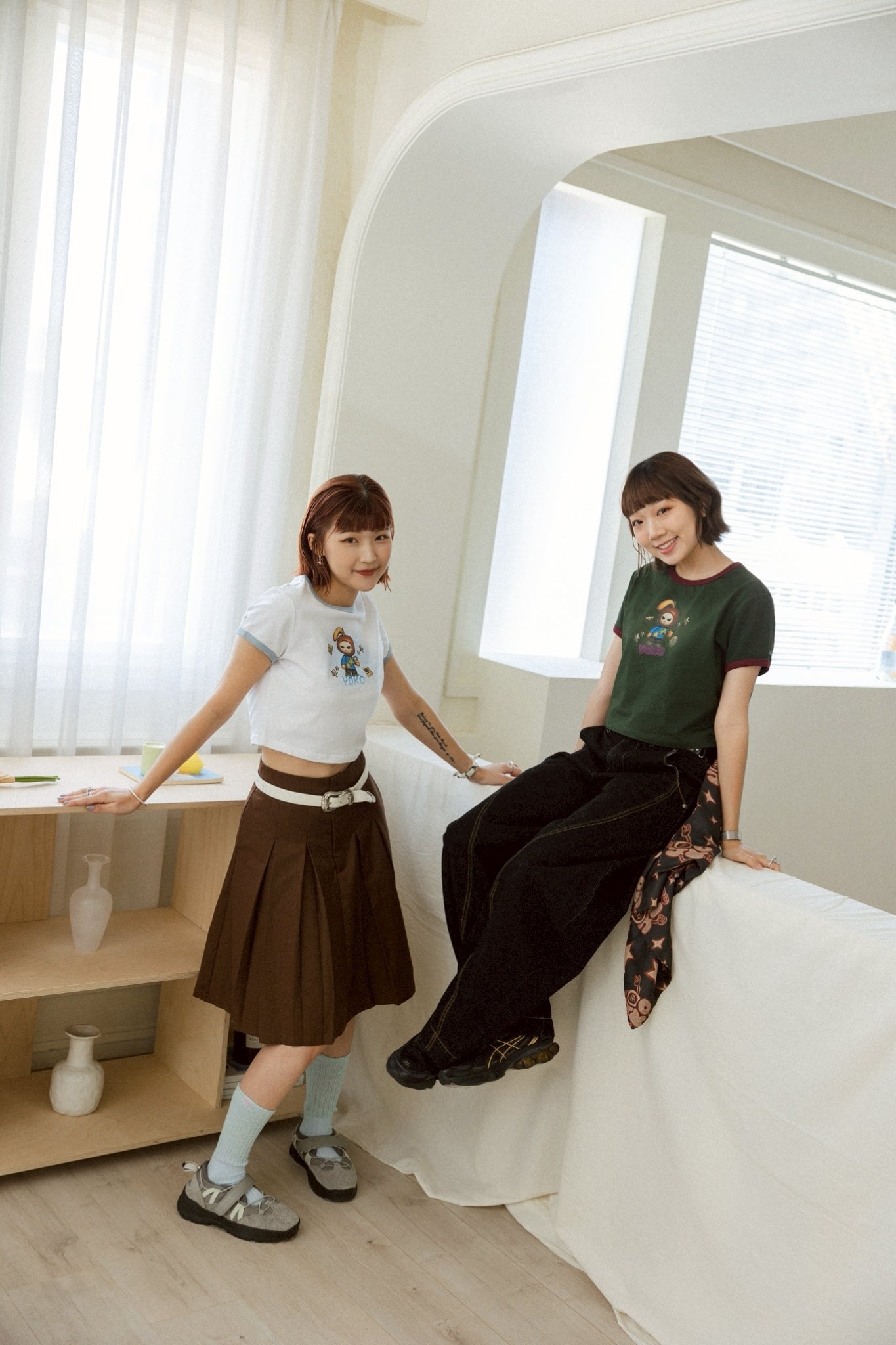 YOKO Logo Color-block T-shirt