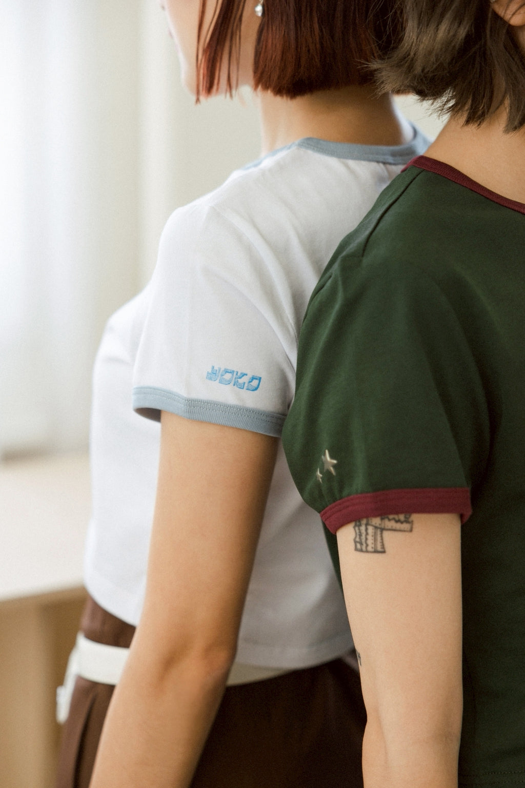 YOKO Logo Color-block T-shirt