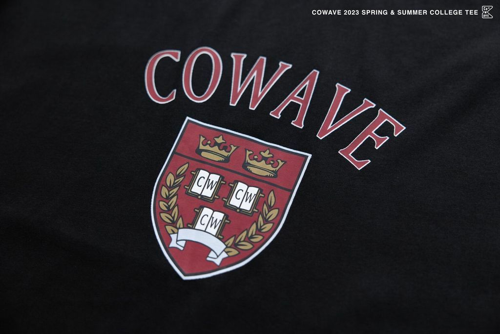Cowave 2023 Spring & Summer College tee - BLACK