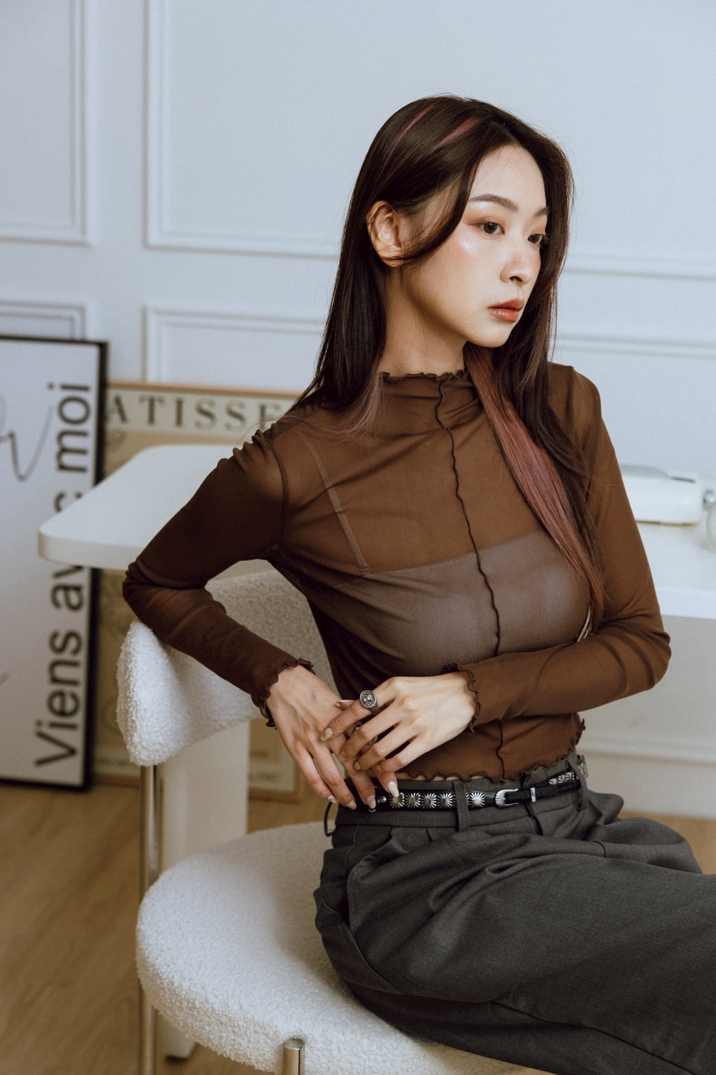 YOKO 25SS Sheer Long Sleeves