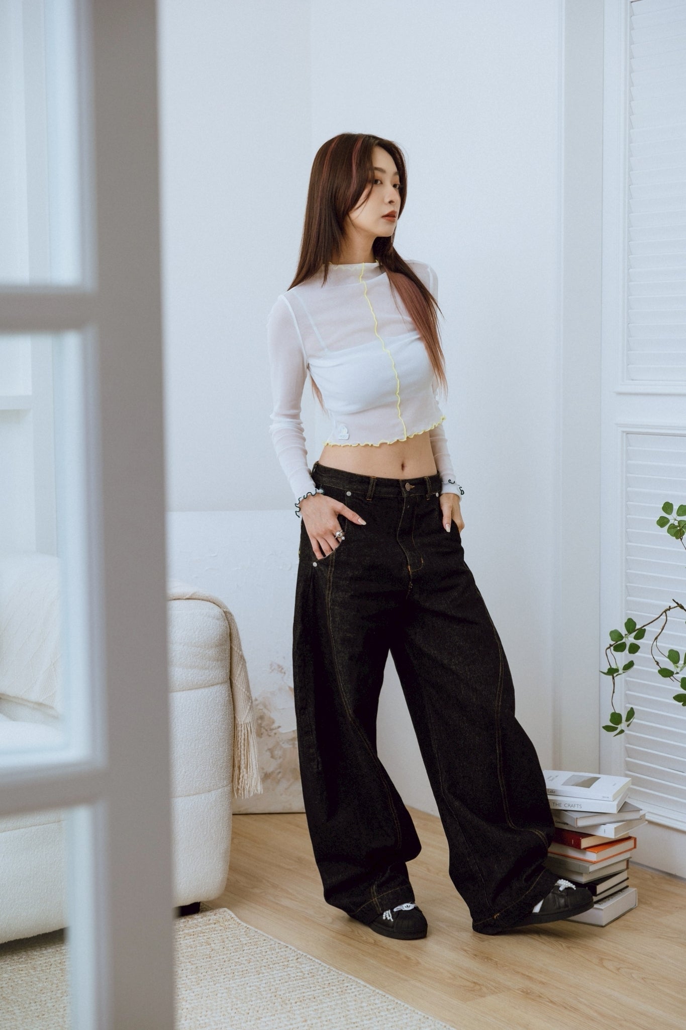 YOKO 25SS Sheer Long Sleeves