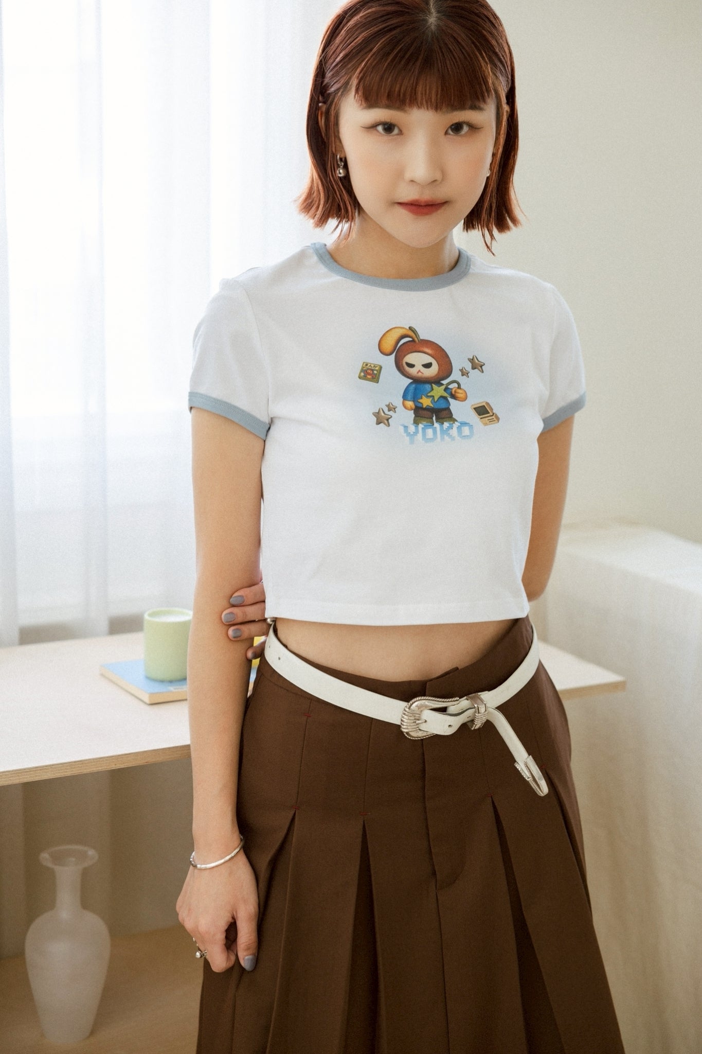 YOKO Logo Color-block T-shirt