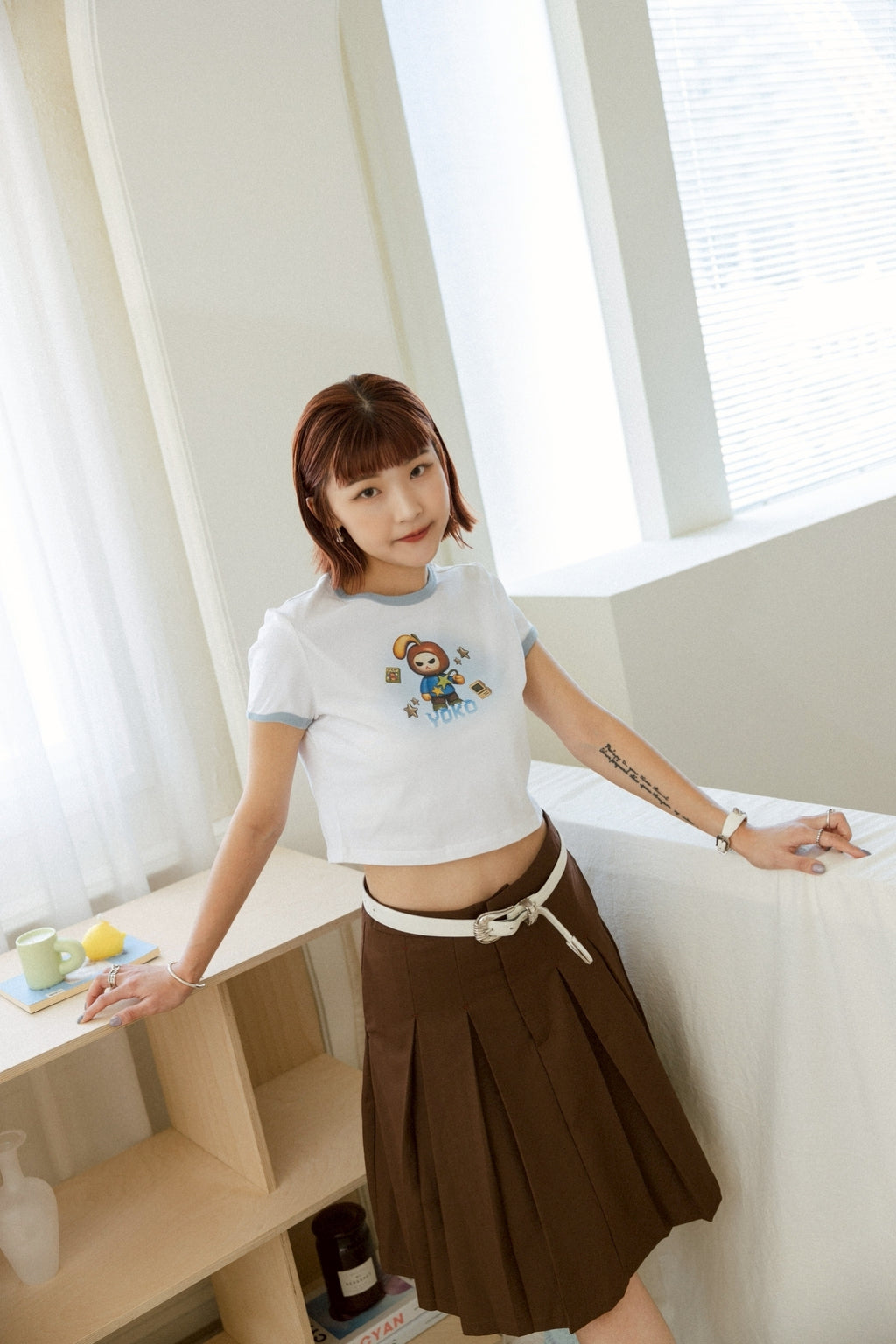 YOKO Logo Color-block T-shirt